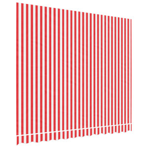 Tela de repuesto de toldo rayas rojas y blancas 3x2.5 m H