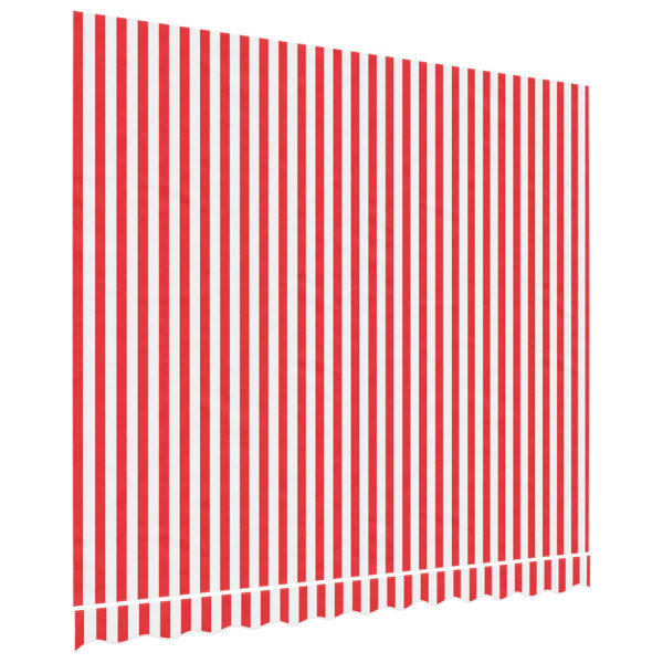 Tecido de substituição p/ toldo 3x2.5 m riscas vermelho/branco M 2