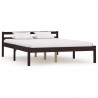 Estructura de cama madera maciza pino marrón oscuro 120x200 cm 1