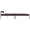 Estructura de cama madera maciza pino marrón oscuro 120x200 cm 4