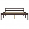 Estrutura de cama 140x200 cm pinho maciço castanho-escuro 3
