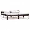 Estructura de cama madera maciza pino marrón oscuro 160x200 cm 1