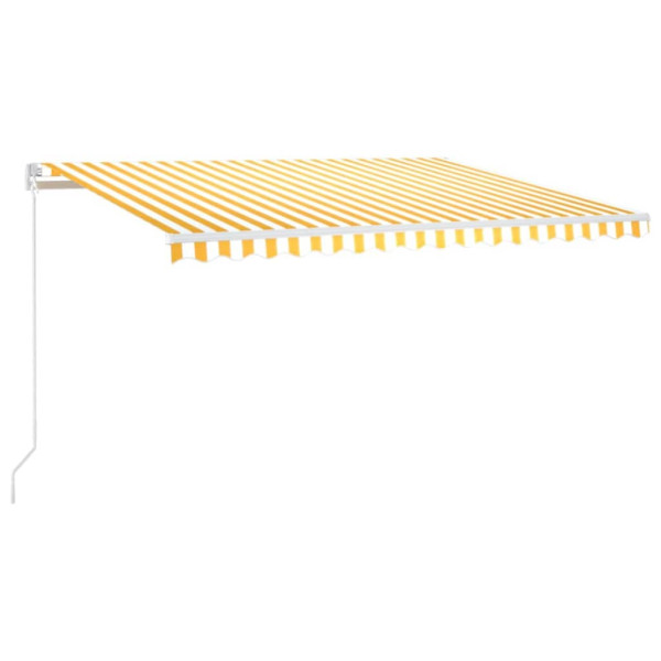 Toldo retráctil manual con LED amarillo y blanco 400x300 cm M 2
