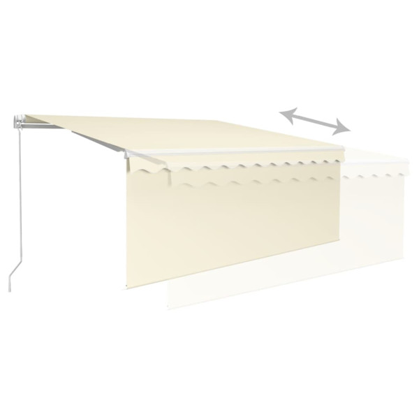 Toldo retrátil manual com estore/LED 3x2.5 m cor creme M 4