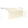 Toldo retrátil manual com estore/LED 3x2.5 m cor creme 4