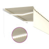 Toldo retráctil manual con persiana y luz LED crema 3x2.5 m 5