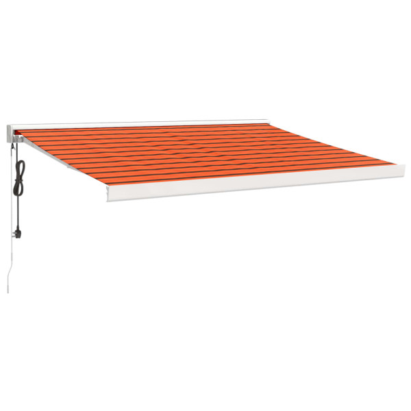 Toldo retrátil 3x2.5 m tecido e alumínio laranja e castanho M 2