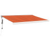 Toldo retráctil aluminio y tela naranja y marrón 3x2.5 m 2