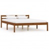 Estructura de cama madera maciza pino marrón miel 140x200 cm 1