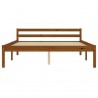 Estructura de cama madera maciza pino marrón miel 140x200 cm 3