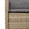 5 pcs conjunto de jantar p/ jardim com almofadões vime PE bege 5
