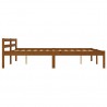 Estrutura de cama 160x200 cm madeira pinho maciço castanho mel 4