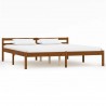 Estructura de cama madera maciza pino marrón miel 180x200 cm 1