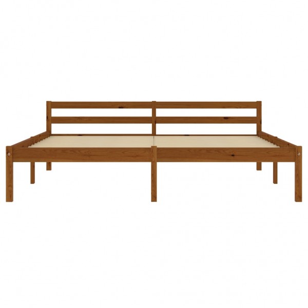 Estructura de cama madera maciza pino marrón miel 180x200 cm M 3