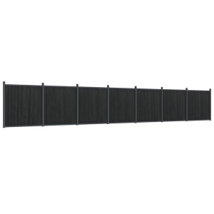 Panel de valla WPC gris 1218x186 cm H