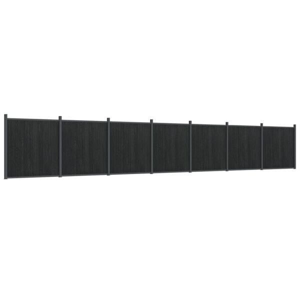 Panel de valla WPC gris 1218x186 cm M 2