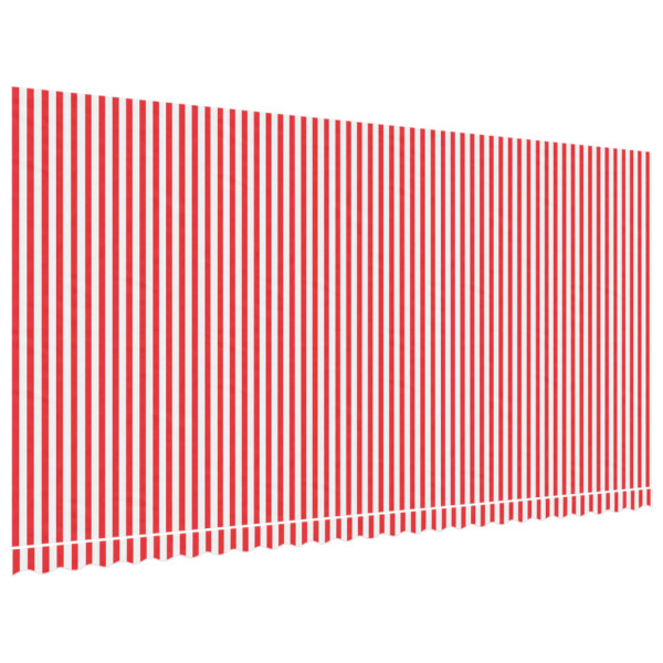 Tecido de substituição p/ toldo 6x3 m riscas vermelho/branco M 2