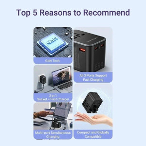 Cargador de Pared Universal Vention FJDB0 negro H