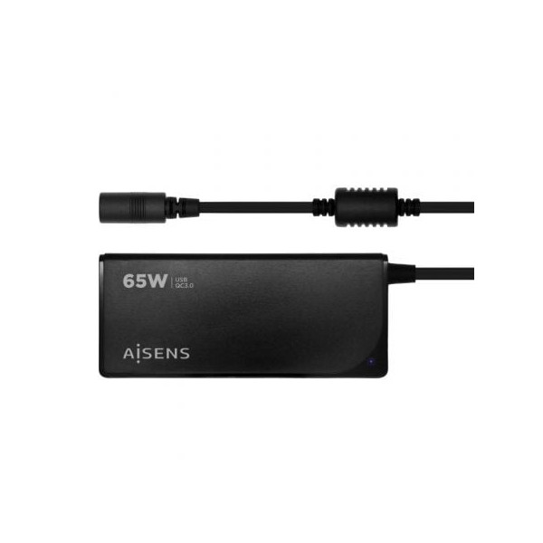 Cargador de Portátil Aisens ASLC-65WAUTO-BK 9 conectores voltaje 18.5-20V D
