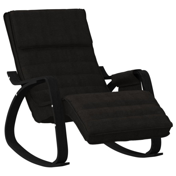 Silla mecedora de tela negro M 2