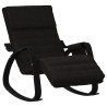 Silla mecedora de tela negro 2