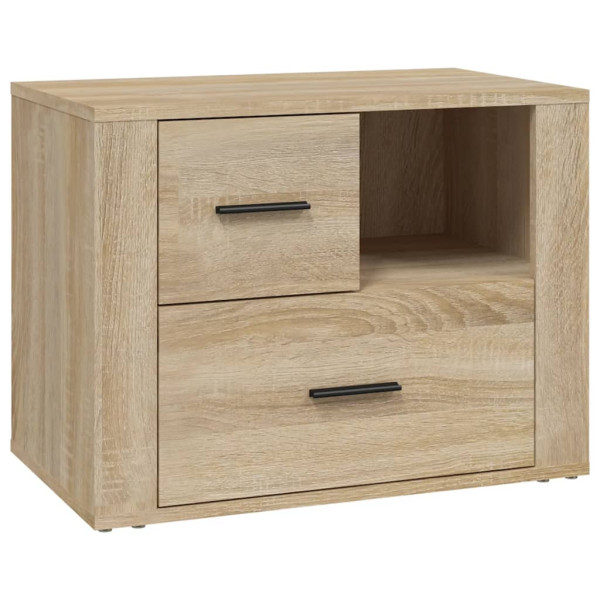 Mesita de noche madera contrachapada roble sonoma 60x36x45 cm M 2