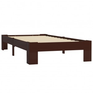 Estrutura de cama 90x200 cm pinho maciço castanho-escuro H