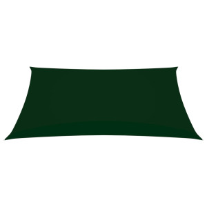 Toldo de vela rectangular tela Oxford verde oscuro 4x6 m H