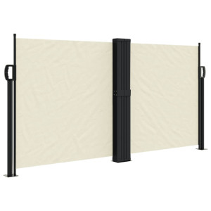 Toldo lateral retráctil crema 120x600 cm H