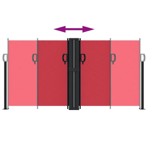 Toldo lateral retráctil rojo 120x600 cm M 5