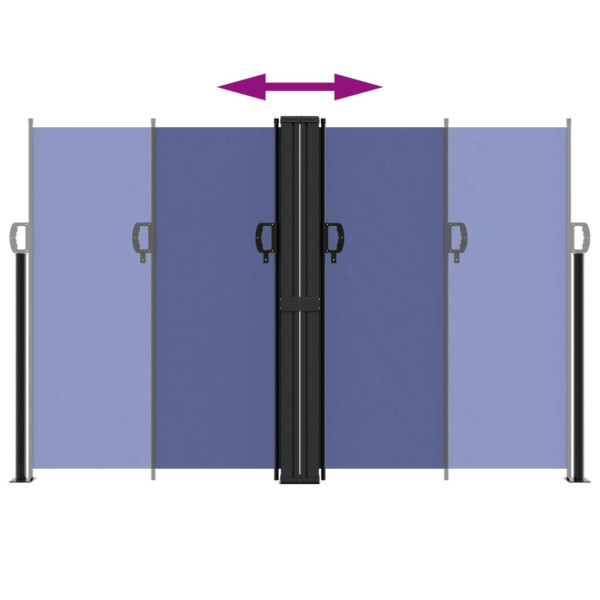 Toldo lateral retrátil 160x600 cm azul M 5