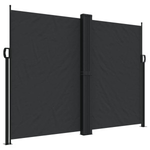 Toldo lateral retrátil 180x600 cm preto H