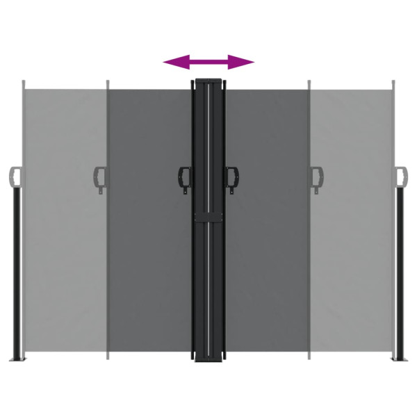 Toldo lateral retrátil 180x600 cm preto M 5