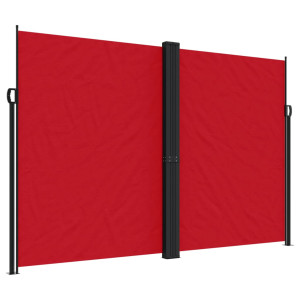 Toldo lateral retráctil rojo 220x600 cm H