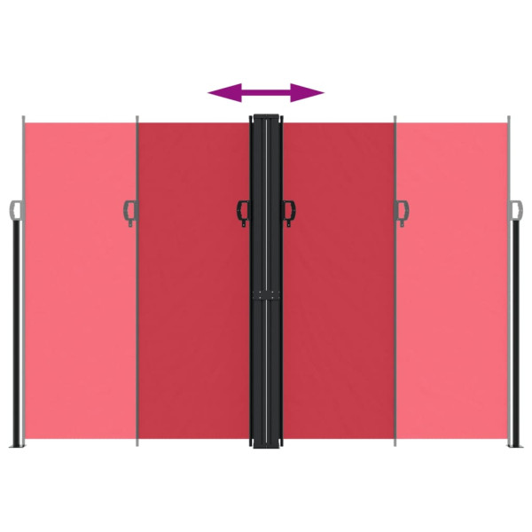 Toldo lateral retrátil 220x600 cm vermelho M 5