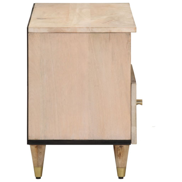 Mueble de TV madera maciza de mango 80x33x46 cm M 4