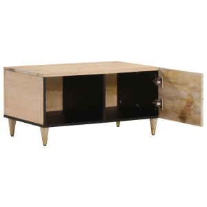 Mesa de centro de madera maciza de mango 80x50x40 cm H