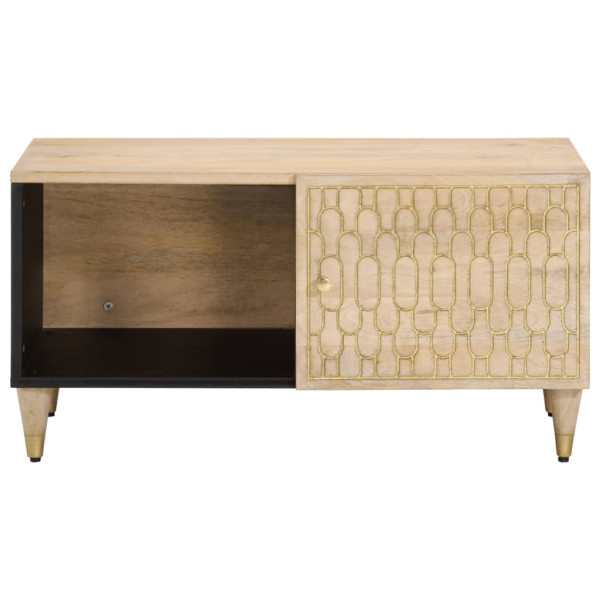 Mesa de centro de madera maciza de mango 80x50x40 cm M 3