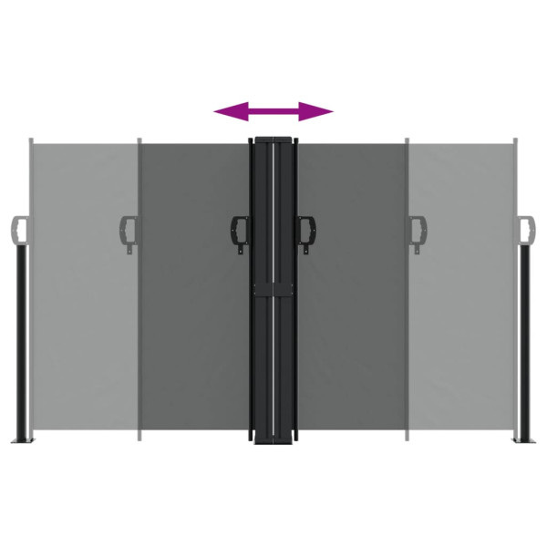 Toldo lateral retráctil gris antracita 140x600 cm M 5