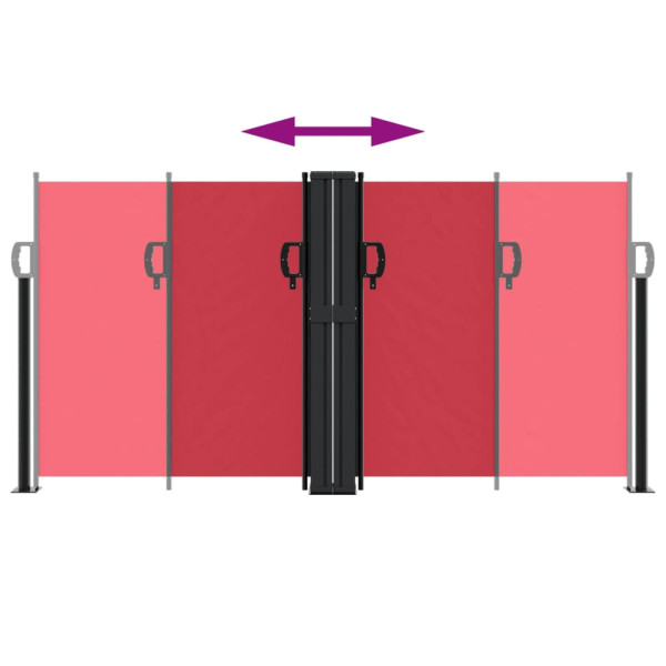Toldo lateral retráctil rojo 120x1000 cm M 5