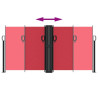 Toldo lateral retráctil rojo 120x1000 cm 5
