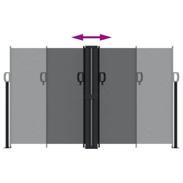 Toldo lateral retráctil negro 140x600 cm M 5