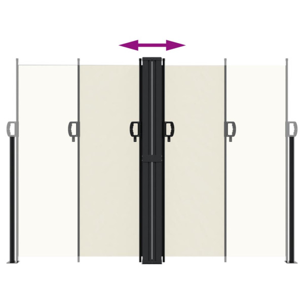 Toldo lateral retrátil 180x600 cm cor creme M 5