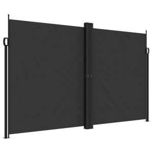 Toldo lateral retráctil negro 200x600 cm H