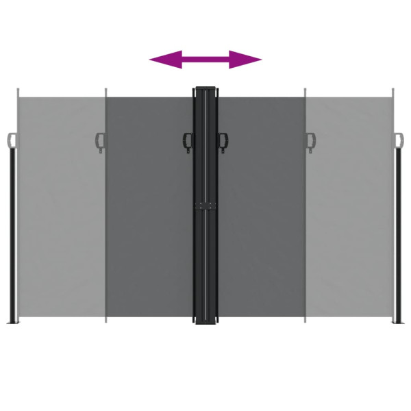 Toldo lateral retráctil negro 200x600 cm M 5