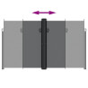 Toldo lateral retráctil negro 200x600 cm 5