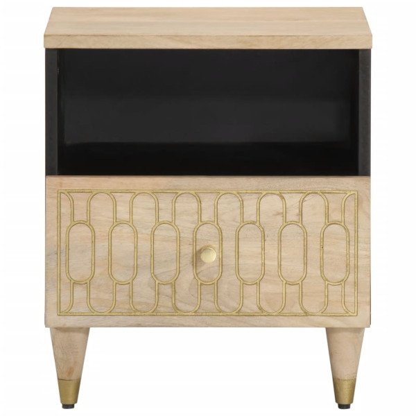 Mesitas de noche 2 uds madera maciza de mango 40x33x46 cm M 3