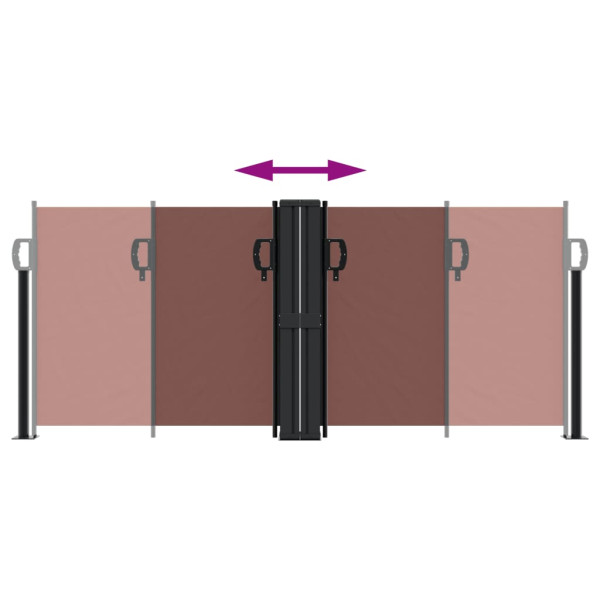 Toldo lateral retrátil 100x600 cm castanho M 5