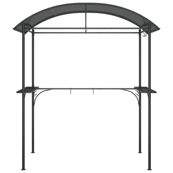 Gazebo churrasco prateleiras laterais 220x115x230 aço antracite M 3
