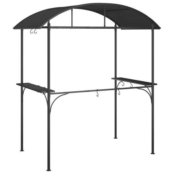 Gazebo churrasco prateleiras laterais 220x115x230 aço antracite M 5